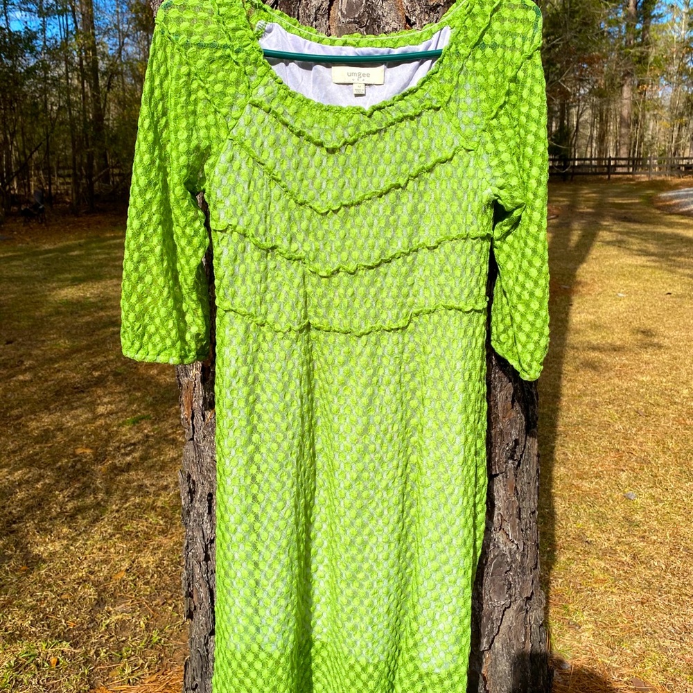 UMGEE Youth Green Polka Dot Dress Size Medium